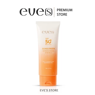 EVES อีฟส์ โลชั่น กันแดด ตัวหอม กันน้ำ 90g. โลชั่นอีฟส์ ซันสกรีน รีเฟรชชิง เอนฮานซ์ SPF 50+ PA++++ โลชั่นอีฟส์