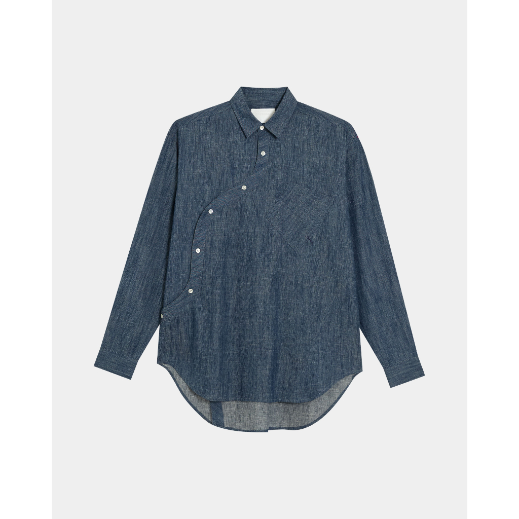 R26 CURVED PLACKET DENIM SHIRT