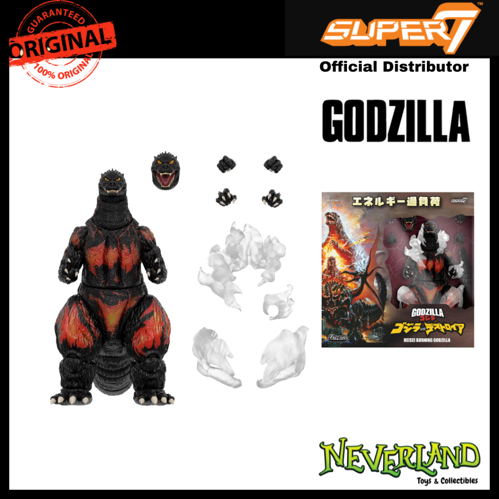 Super7 Godzilla Heisei Burning Godzilla Toho ULTIMATES! Wave 2 Figure