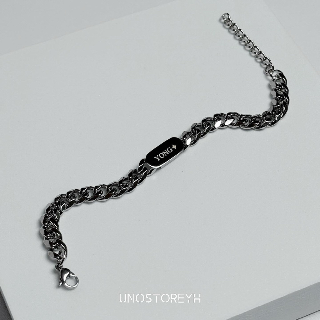 🔥ข้อมือสแตนเลส สลักชื่อ รุ่นGRIT ⚠️ดูFontรูป2 แจ้งคำกับฟอนต์ที่หมายเหตุ❗️ข้อมือสลักชื่อ กำไลสลักชื่อ เครื่องประดับผู้ชาย