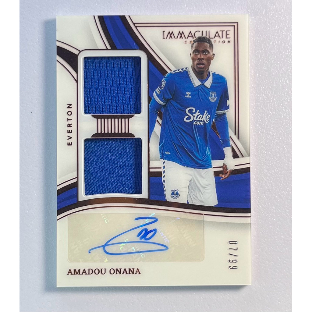 การ์ดฟุตบอลลายเซ็น 2023/24 Amadou Onana - Panini Immaculate Collection (Memorabilia & Autograph) - E