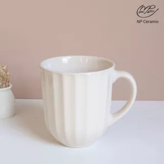 [ลดสูงสุด 80%] NP Ceramic จานเซรามิค จานเปลือกหอยสีครีม สวยหรูดูแพง