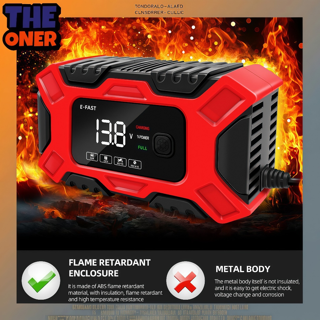 【COD】เครื่องชาร์จแบตเตอรี่ 12V หน้าจอดิจิตอล jump start รถยนต์ ชาร์จเร็วและปลอดภัย สําหรับรถยนต์และร