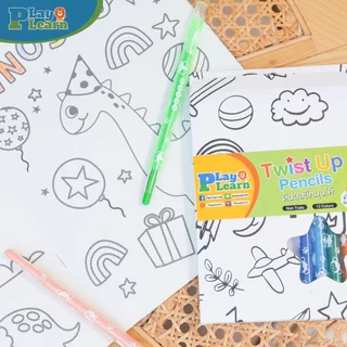 Play Plearn Kid ดินสอสีหมุน Twist Up Pencils ดินสอสีสำหรับเด็ก เหมาะสำหรับเด็ก 2 ขวบขึ้นไป
