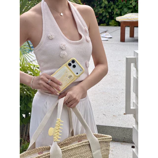 Lemontini-Summer (เคส Hagen Case *แบบแม่เหล็ก*) Whale Indeed - วัสดุหนังแก้วเกรด Premium จับถนัดมือ แม่เหล็กแรง