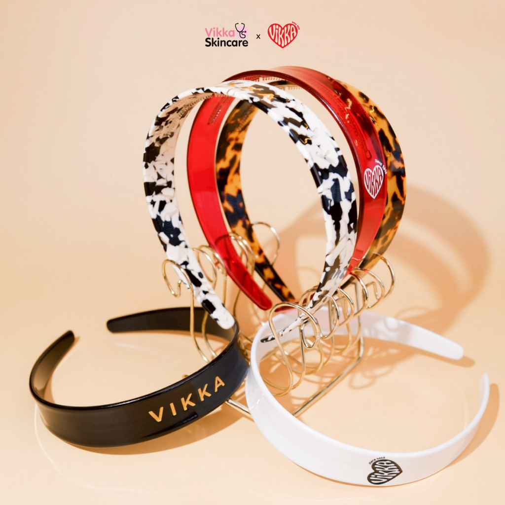VIKKASKINCARE HEAD BAND ที่คาดผมวิกก้าสกินแคร์ I RED l WHITE l BLACK I GOLDEN I BLACK & WHITE