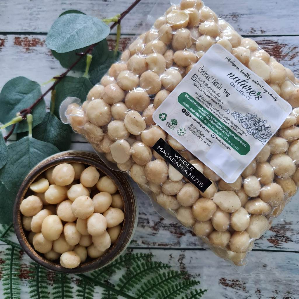 Nature's Delight Whole Macadamia Nuts 1kg/แมคคาเดเมีย (เต็มเม็ด) 1กิโลกรัม ตราเนเจอร์ส ดีไลท์