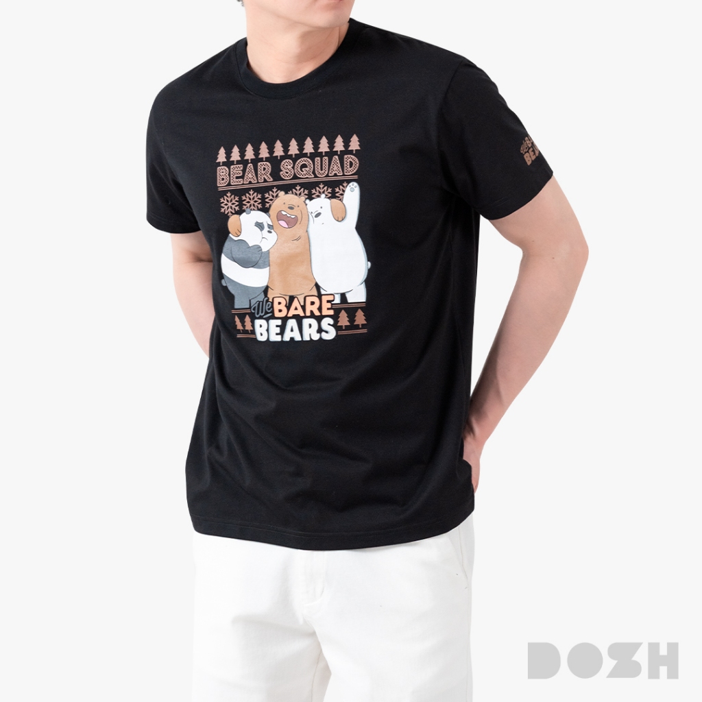 DOSH MEN'S T-SHIRTS WE BARE BEARS เสื้อยืดคอกลมผู้ชาย DBBMT5055-BL (XS-XL)