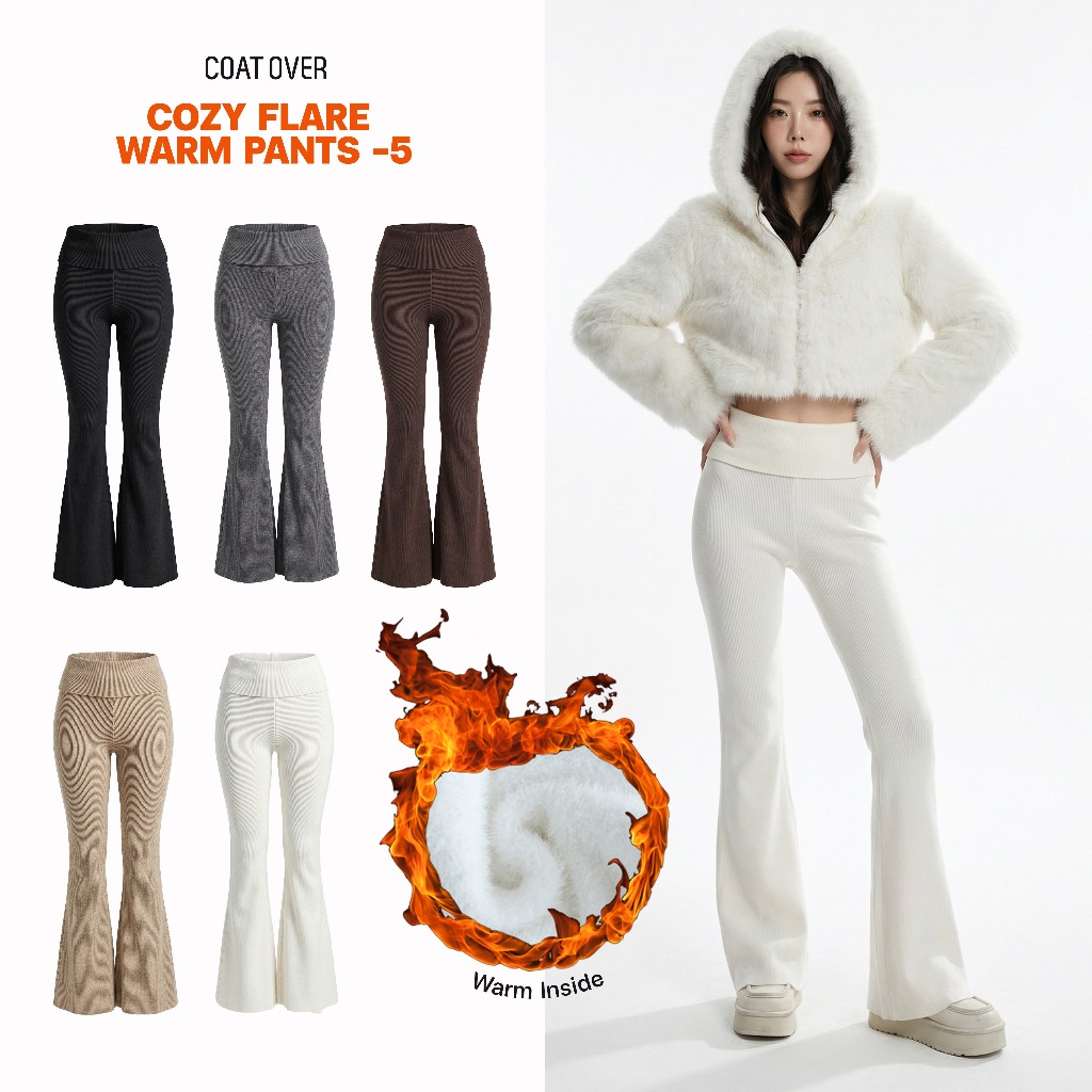 CO1210 | Cozy Flare Warm Pants -5