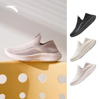 ANTA Slip on Women Walking Shoes รองเท้าสวมผู้หญิง ยืดหยุ่น สวมใส่สบาย 1225A7726U Official Store