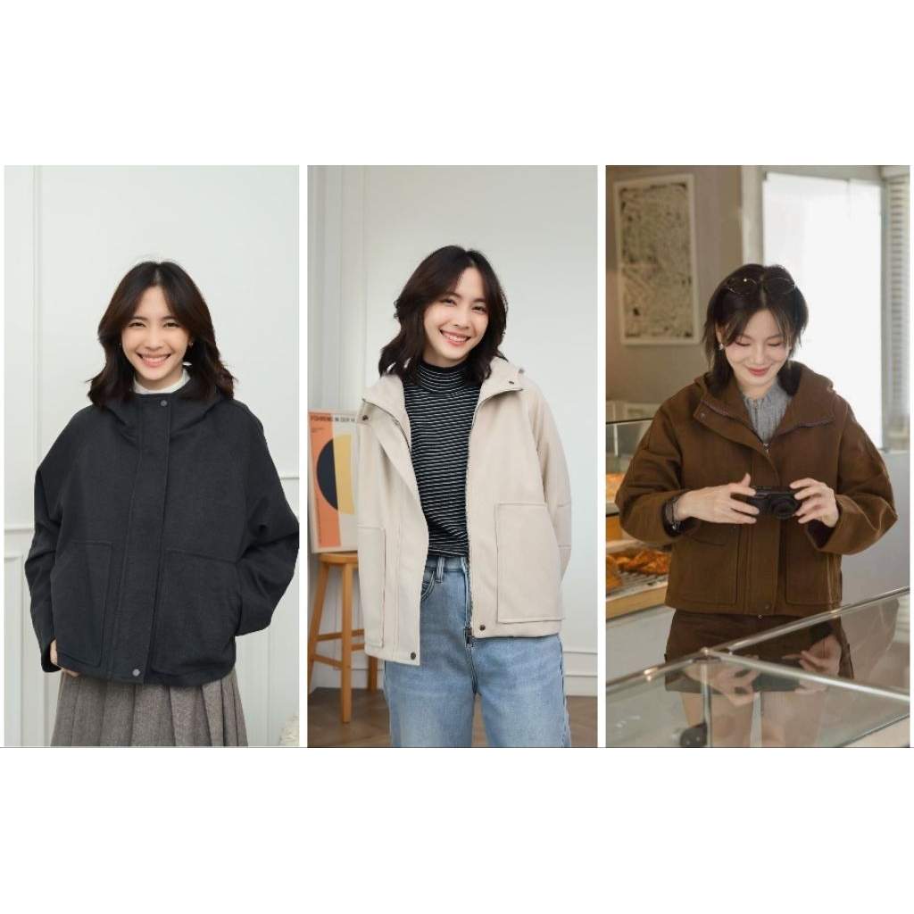 Berlin - Snowbegins เสื้อแจ็กเกตมีฮู้ด เสื้อกันหนาวผู้หญิง กันหนาวได้ 5-15 องศา ใส่เที่ยวต่างประเทศ