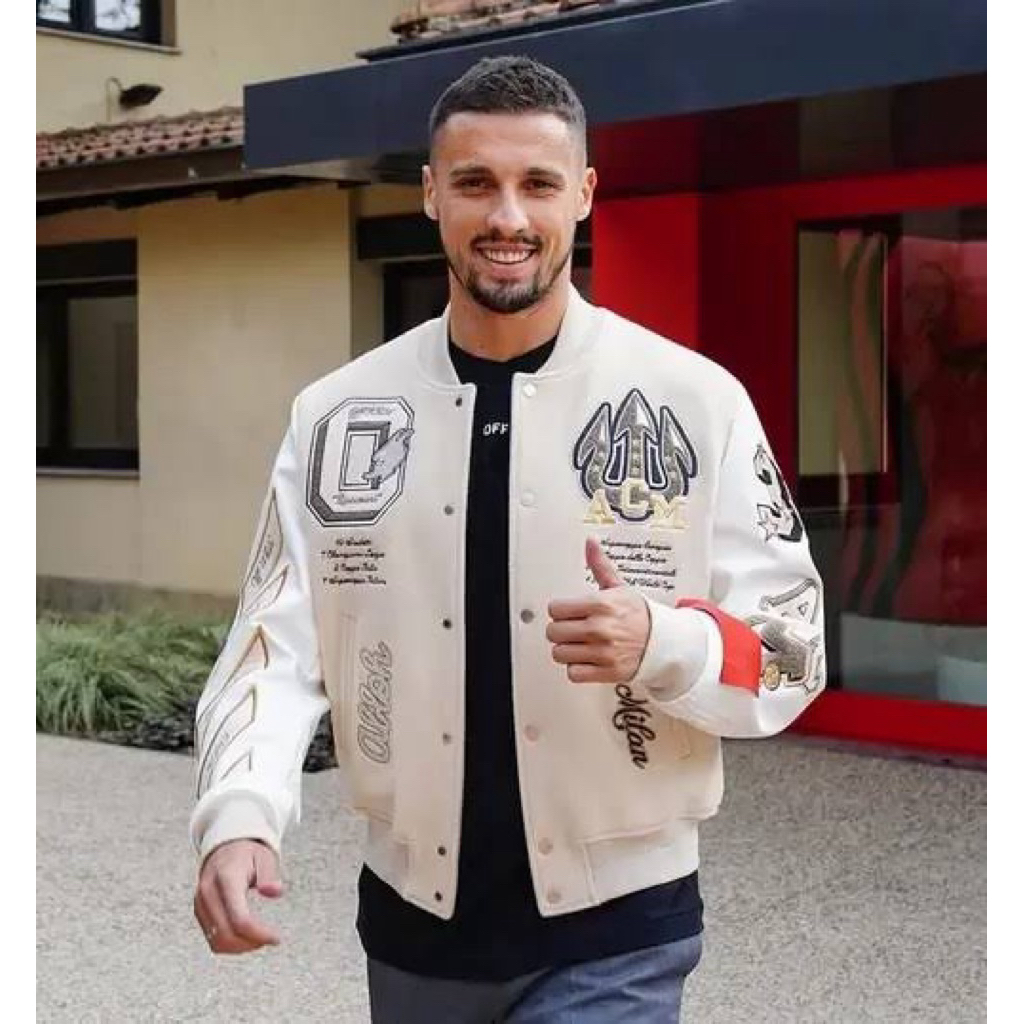 NEW Off White x AC Milan as the club's style and culture curator jacket