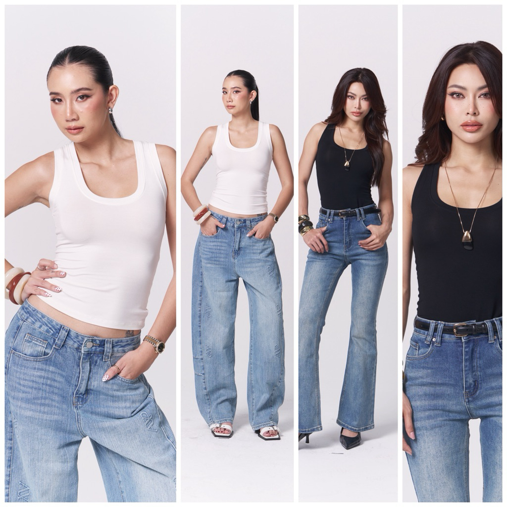 Atipashop - DAVIKA TANK TOP เสื้อกล้าม แขนกุด คอกลม มีหลายสีให้เลือก