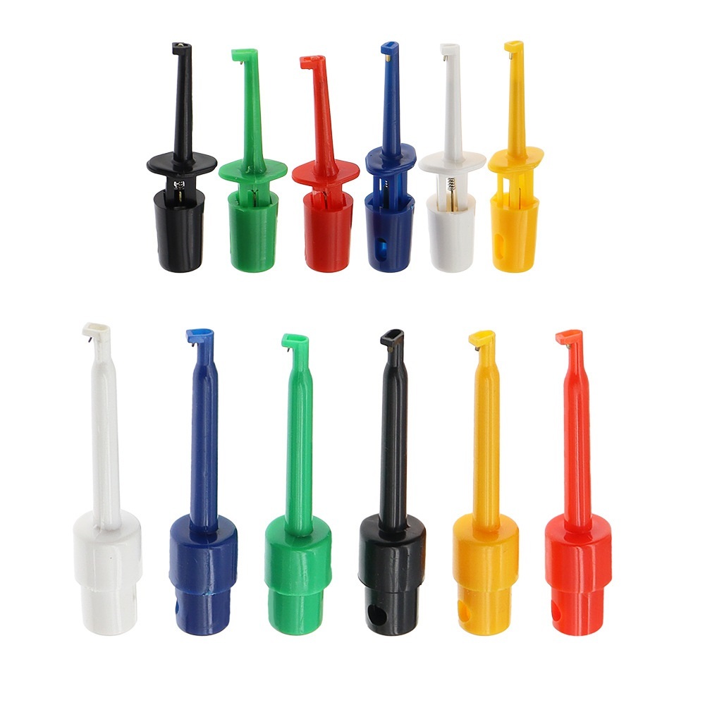 (2 ขิ้น) 42.2 mm 57.8 mm คลิป โพรบ ตะขอเกี่ยว Hook Test Clip Grabbers test probe for Multimeters PCB Tester Gr