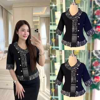 เสื้อพื้นเมือง แขนสามส่วน รวมลาย