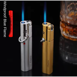 creative lighter gas ไฟฟู่ โลหะทั้งอัน เติมแก๊สได้ปรับได้ กันลม ไฟแช็คแก๊สฟู่ ไฟแช็ค ไฟแช็คแก๊ส ไฟจุดไปป์ ไฟจุดซิการ์