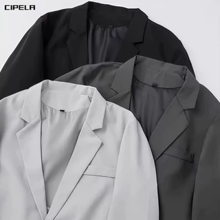 CIPELA เสื้อสูทผู้ชายสีดำ เฉพาะเสื้อ รุ่นพรีเมี่ยม กระดุม 2 เม็ด สูทใส่ทำงาน สูทใส่ออกงาน เสื้อสูทผู้ชาย เสื้อสูทเกาหลี