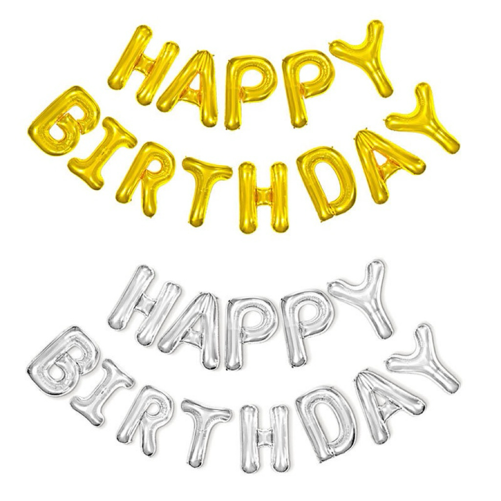 ลูกโป่งHBD/HNY/HWD ลูกโป่งฟรอยด์ 16“