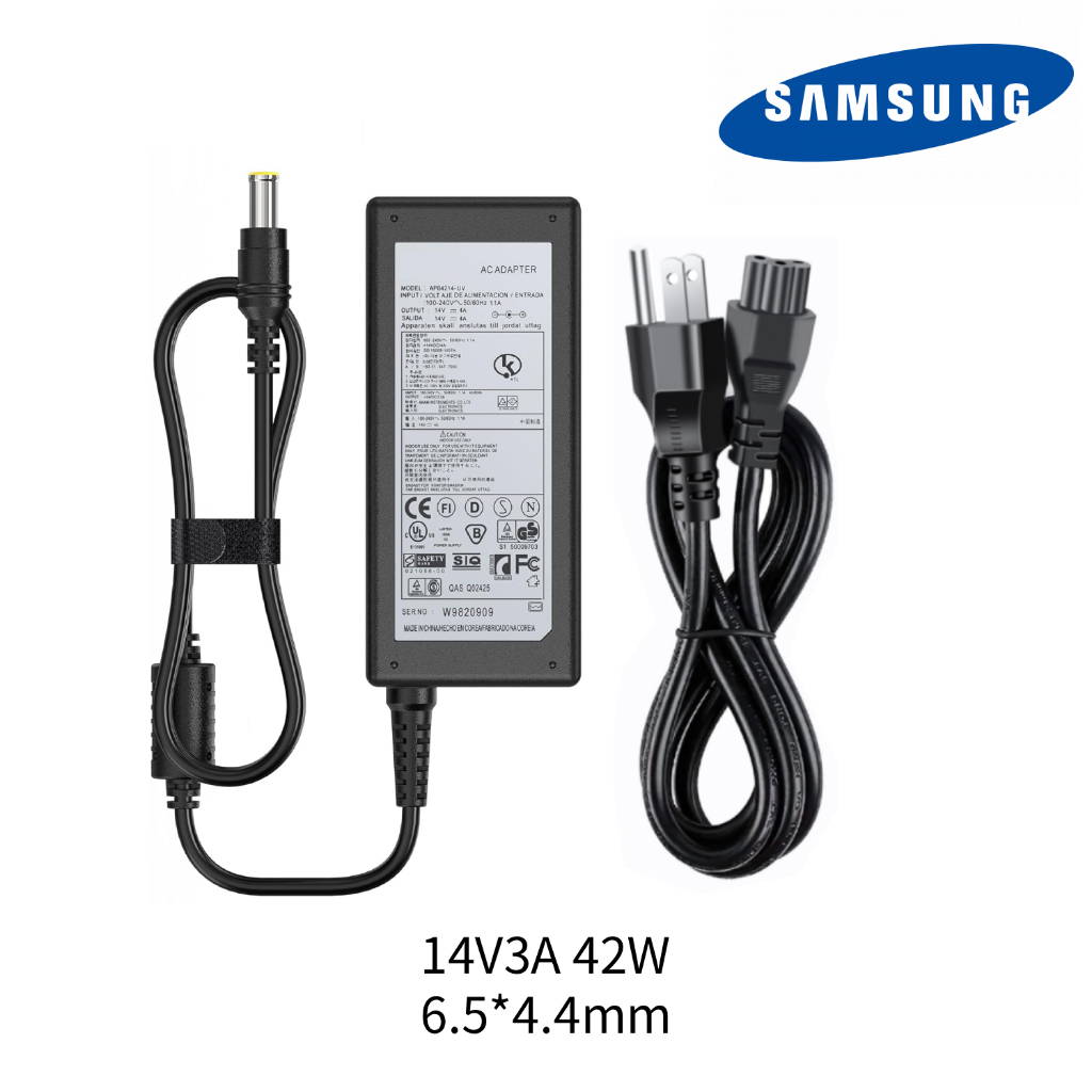 อะแดปเตอร์จอแอลจี Samsung 14V3A 42W 6.5*4.4mm LS22D300 S24D360H UN19F4000AFXZA Monitor Adapter
