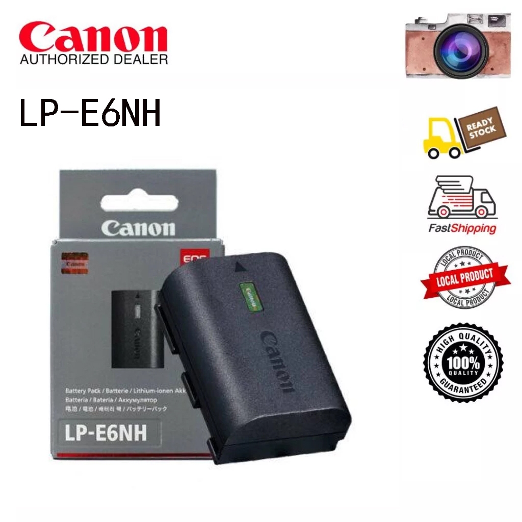 Canon LP-E6NH / LPE6NH / LP-E6N / LP-E6 แบตเตอรี่ลิเธียมไอออน ที่ชาร์จไฟ(7.2 V 21 mah ) สำหรับ EOSR 5 / EOSR 6 MarkII