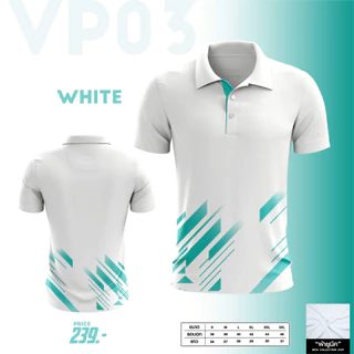 เสื้อโปโลคอปก ดีไซน์สปอร์ต รุ่น VP03 เนื้อผ้ายูนีค (UNIQ) แห้งไว ไม่อับชื้น พร้อมลุยทุกกิจกรรม