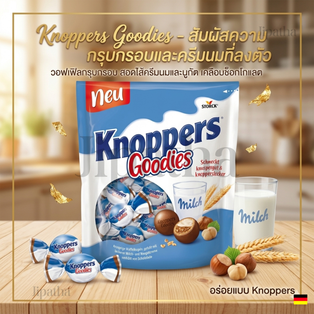 Knopper Goodies ขนาด 180 กรัม ถุงละ 23 ชิ้น สินค้าจากประเทศเยอรมนี BBF.25/09/27
