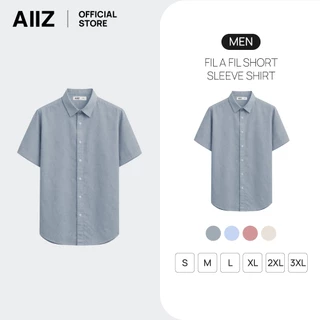 AIIZ (เอ ทู แซด) - AIIZ เสื้อเชิ้ตผู้ชายแขนสั้นผ้าฟิลอะฟิลสีพื้น AIIZ Men's Fil a Fil Short Sleeve Shirt