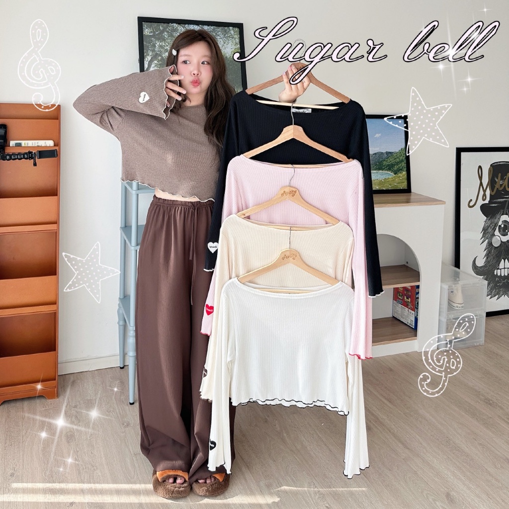 Sugar Bell - เสื้อแขนกระดิ่ง (ปักหัวใจ amedē)