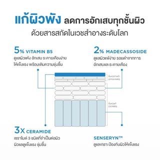 [แพ็คคู่] Dermie มอยส์กู้ผิวพัง จบผิวแพ้ง่าย B5 Soothing Solution moisturizer 40g. x2