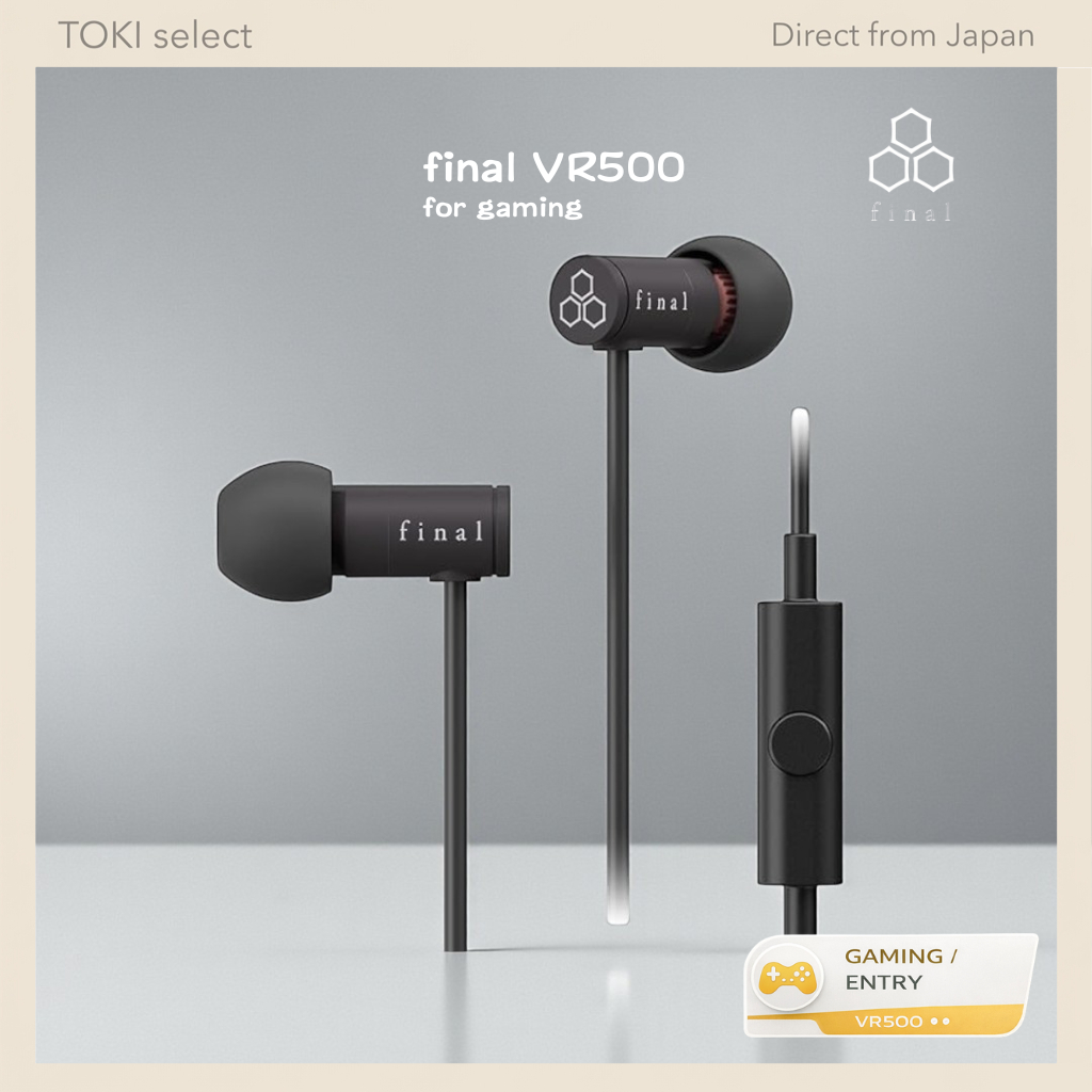 final VR500 Gaming Earphones with Mic Wired In-Ear Gray