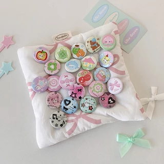 พร้อมส่ง🇹🇭 J003 เข็มกลัด 6 ชิ้น/ 1 แพ๊ค ขนาด 2.5 เซนติเมตร ขนาดเล็ก เข็มกลัดการ์ตูน ติดกระเป๋า ที่ติด