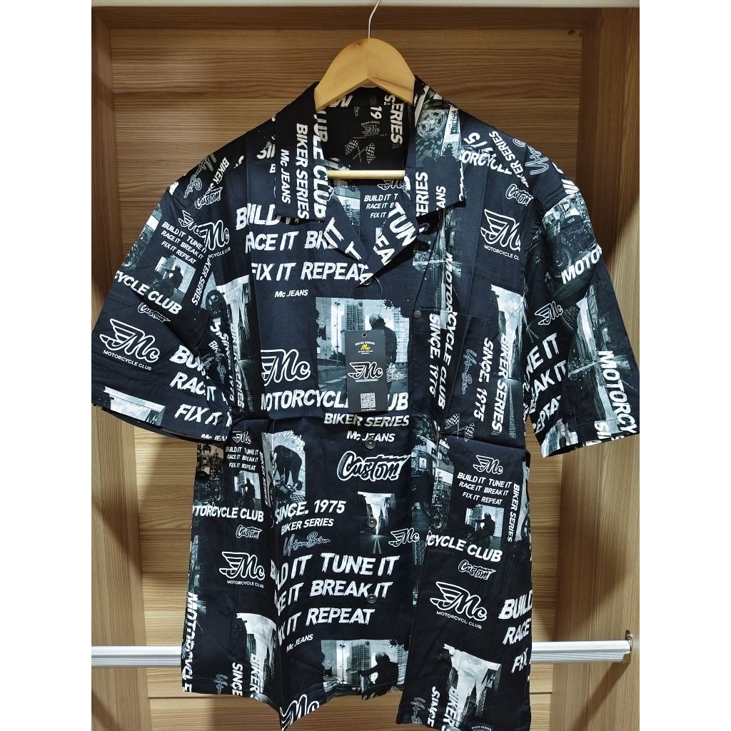 เสื้อเชิ้ต Mc Jeans คอลเลกชันพิเศษ Mc Biker Series (ปี 2024) #ของแท้ 💯 #ป้ายห้อย #เสื้อเชิ๊ตXL