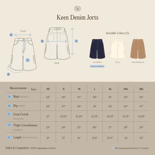 Keen Denim Jorts [พร้อมส่ง] กางเกงยีนส์ทรง Jorts