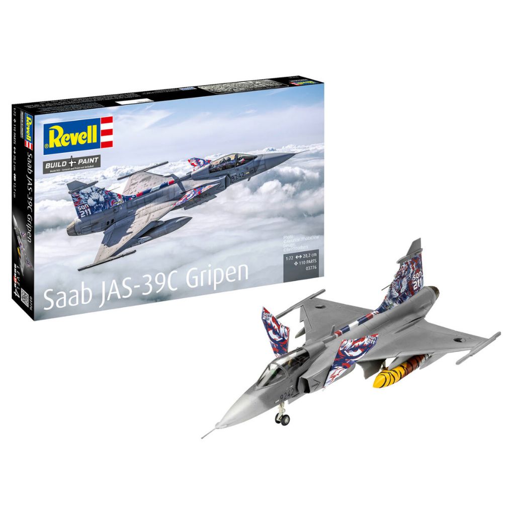 1/72 Saab Jas 39C Gripen  #03776 Revell เครื่องบินกริปเปน Jas 39 ทำตัวไทยได้สวยสุด