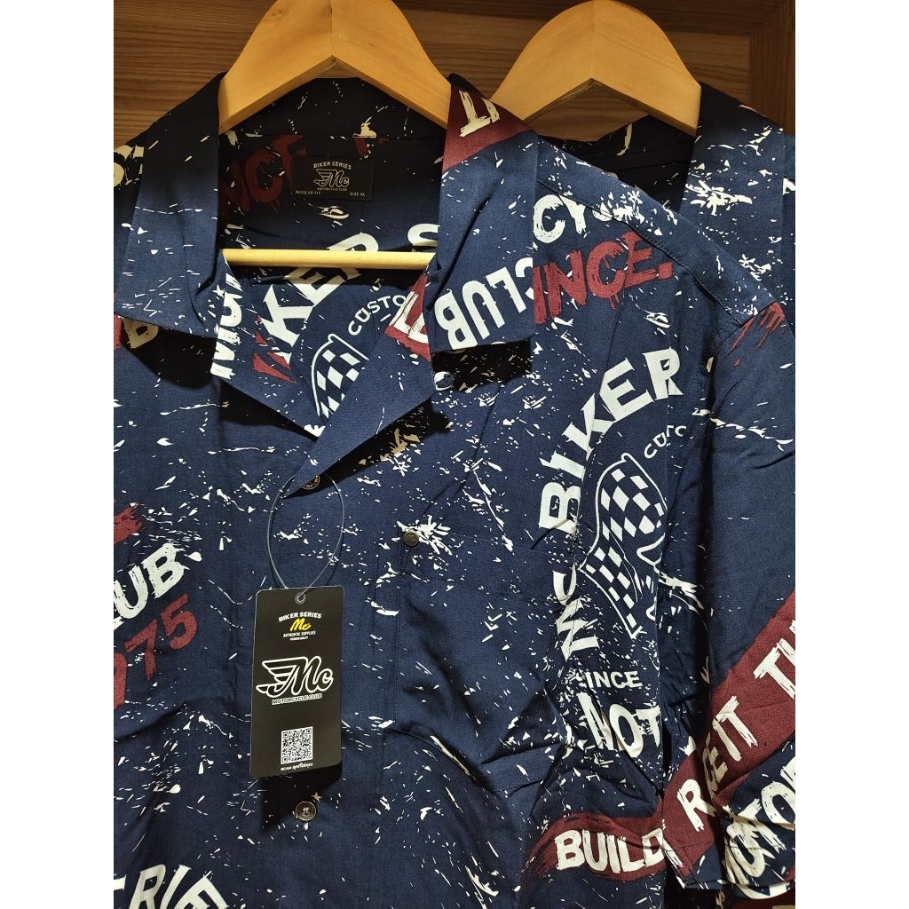 เสื้อเชิ้ตรีสอร์ท (Resort Shirt) จากแบรนด์ Mc JEANS รุ่น MSSZ273 คอลเลกชัน "Mc Biker" #แท้ 💯 #mc #mc