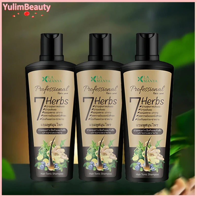【ส่งจากไทย】La Manya แชมพูจากพืชธรรมชาติ สมุนไพรสด7ชนิด Shampoo 7 Herbs Hair Tonic Shampoo 225ml