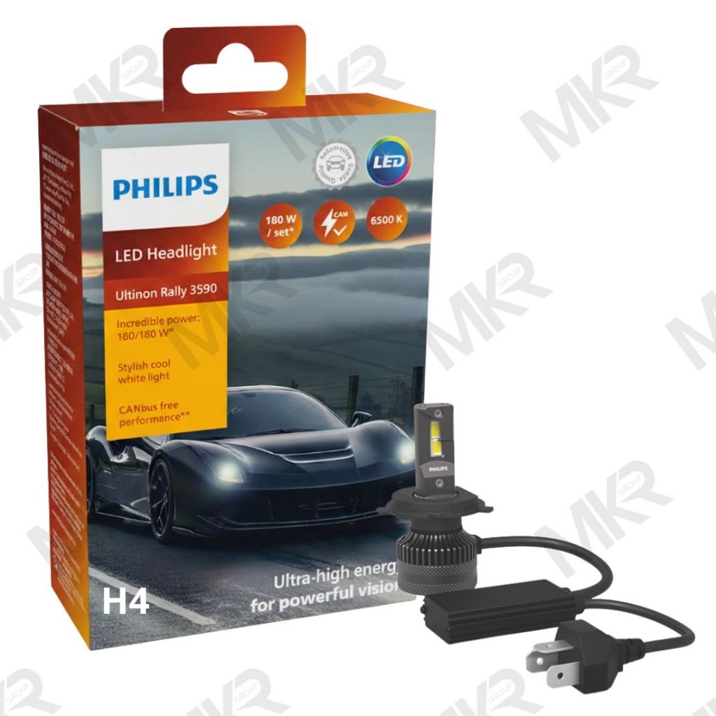 PHILIPS หลอดไฟหน้ารถยนต์ Ultinon Rally 3590 LED 180W สว่าง 15000 ลูเมน