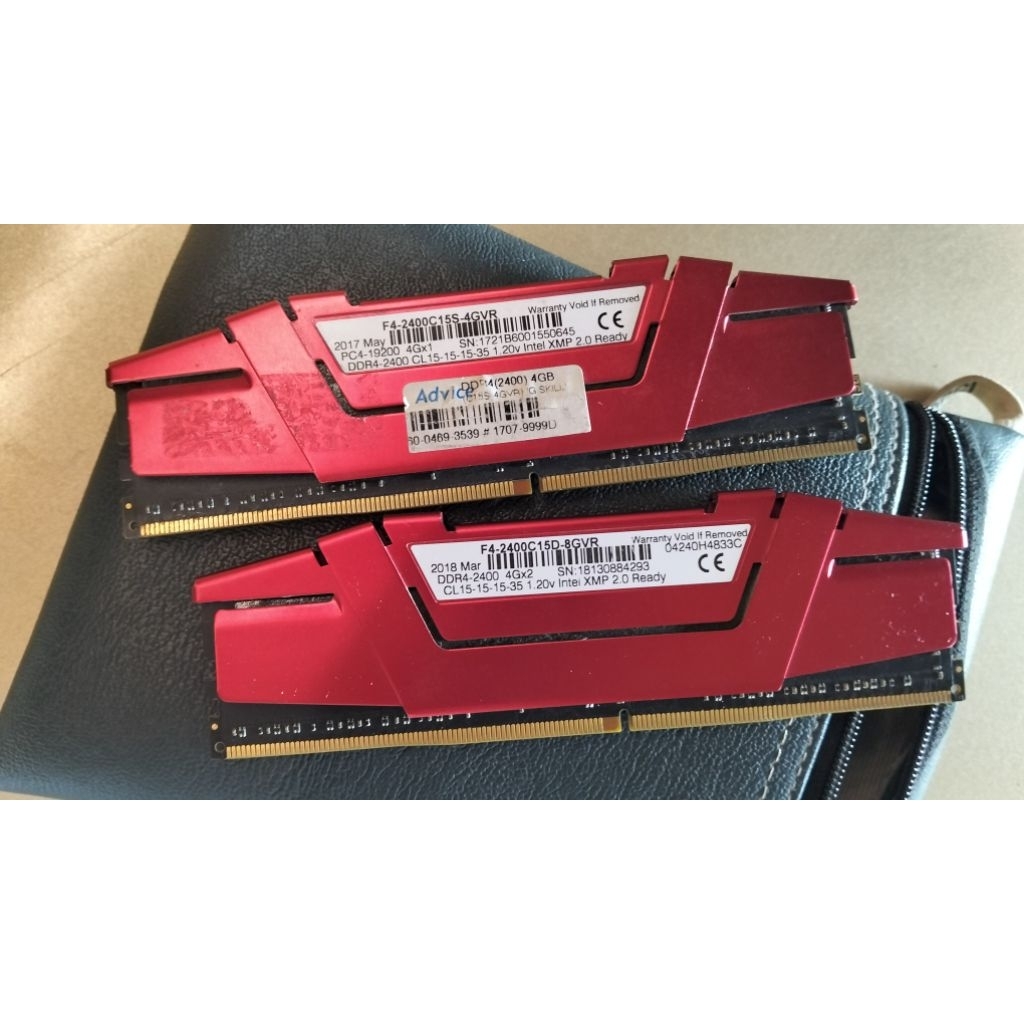 Ram DDR4 G.Skill 4GB จำนวน 2 ตัวบัส 2400