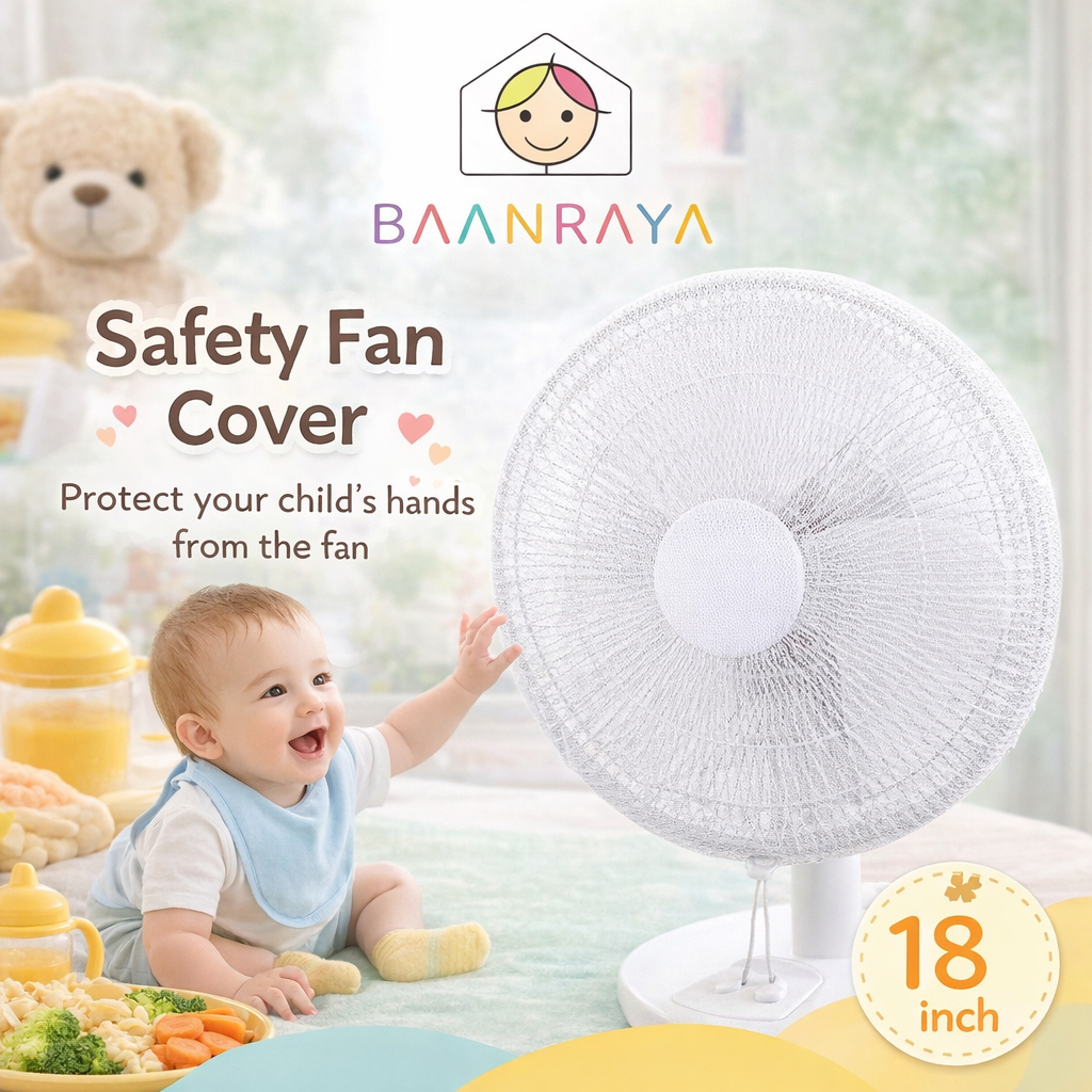 ตาข่ายคลุมพัดลม ถุงคลุมพัดลม 18 นิ้ว กันเด็กเล็ก Safety Fan Cover ป้องกันมือเด็กโดนพัดลม Baan Raya