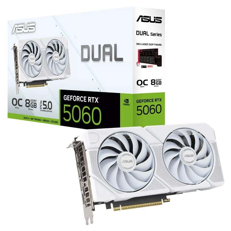 ASUS DUAL RTX5060 8GB GDDR7 OC EDITION WHITE