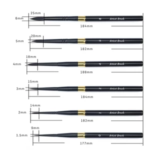 6 ชิ ้ น/Set พู่กัน DivIsible Short Holder Travel สีน ้ ําแปรงทาสีสําหรับ Travel Art Creation พู่กันสีอะคริลิค