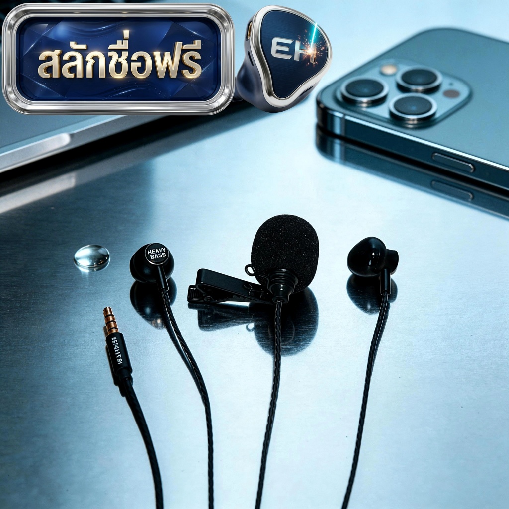 [สลักชื่อฟรี] หูฟัง Earbud รุ่น มะยม K ไมค์เทพ ร้องเพลง/ประชุม เสียงเพราะ - Elite BASS