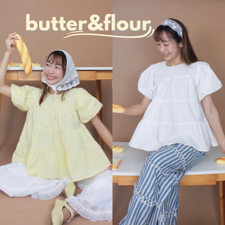(S-3XL) CHAWY Butter & Flour Bun Blouse 🍞 C4792 เสื้อแขนพอง เสื้อตุ๊กตา
