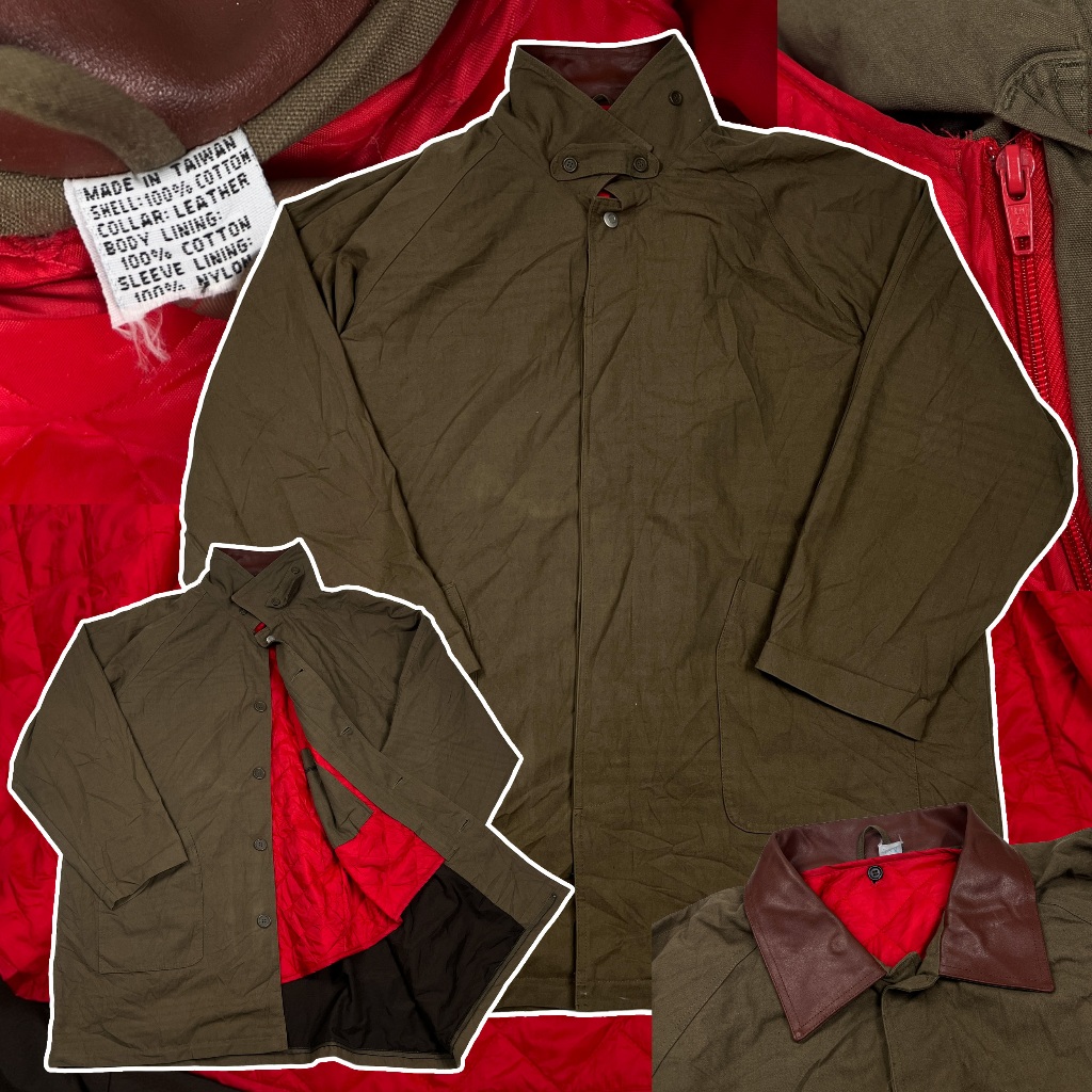 แจ็คเก็ตเดินป่า Vintage Marlboro Gear Jacket 1999 Large Quilted Lined Coat Red แจ็คเก็ตทหารแท้ มี 1ต
