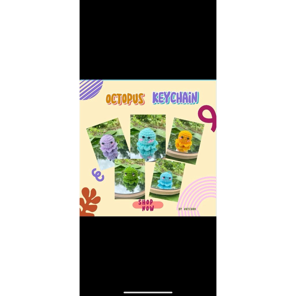 octopus 🐙jellyfish keychain |~พวงกุญแจน้องหมึก แมงกะพรุน🪼