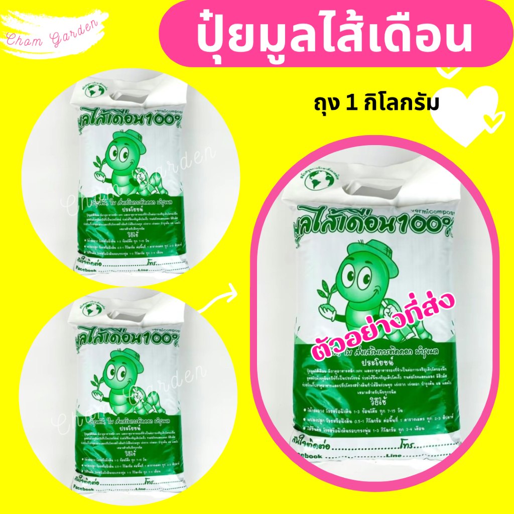 มูลไส้เดือน บำรุงต้นไม้ ไม้ดอก ผักสวนครัว