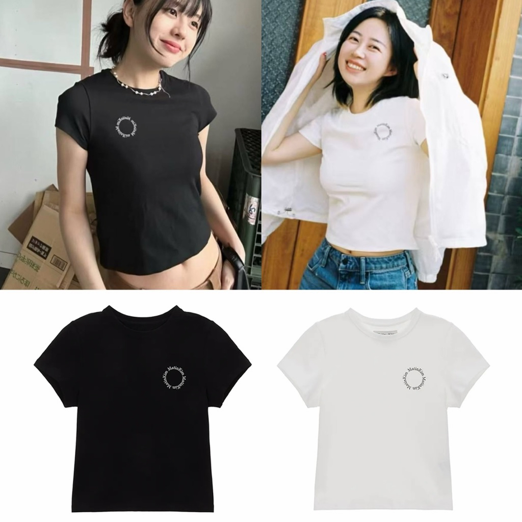 เสื้อครอป Matin Kim Circle Crop ของแท้ 100% นำเข้าจากเกาหลี (MATIN CIRCLE LOGO CROP TOP)