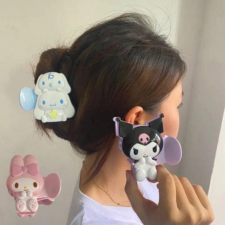 🔥พร้อมส่งจากไทย🔥 กิ๊บหนีบผม สไตล์เกาหลี ซานริโอ้หินอ่อน Sanrio มายเมโลดี้ ชินนาม่อน คุโรมิ