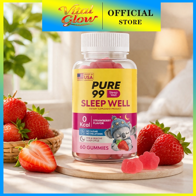 Pure99 Sleep Well Gummy 60 กัมมี่ ผ่อนคลายและช่วยให้หลับง่าย