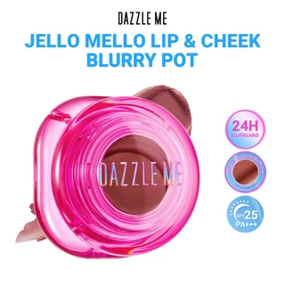 DAZZLE ME Jello Mello Lip & Cheek Blurry Pot 3in1 ลิปตาแก้มปาก เนื้อเวลเวท เกลี่ยง่ายเบลอปากคล้ำ ติดทนกันน้ำ SPF25 PA+++
